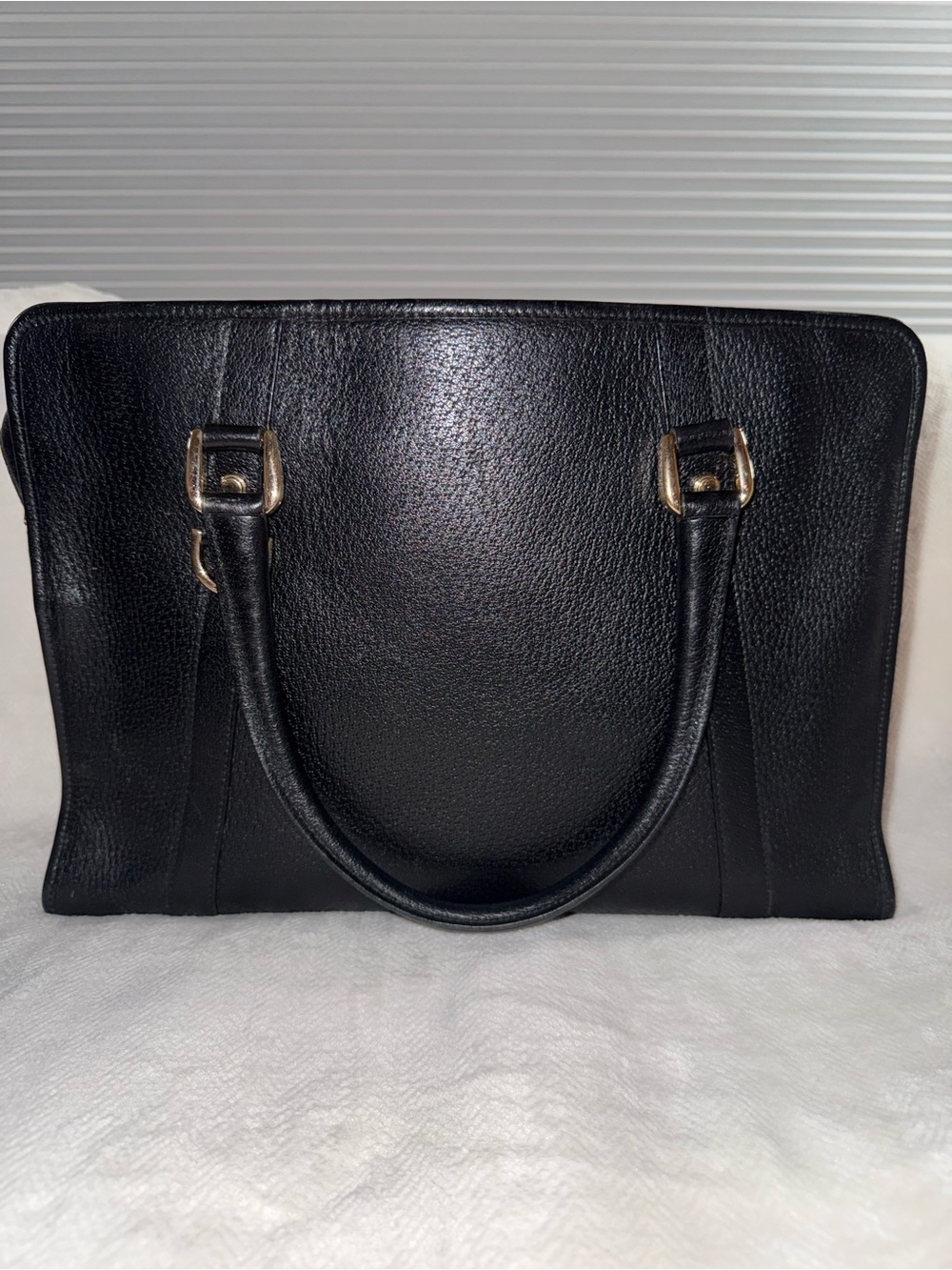 Gucci Black Leather Business Bag